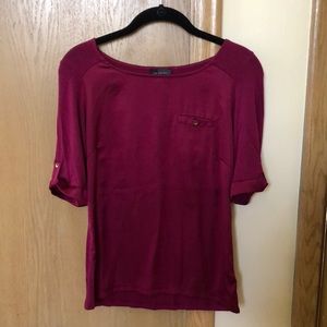 The Limited shiny fuchsia short sleeve